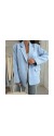 Σακάκι blazer ενισχυμένο γαλάζιο