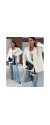 Σακάκι blazer με κουμπιά λευκό