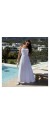 Φόρεμα strapless maxi με βολάν λευκό