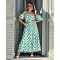 Φόρεμα maxi strapless με μανίκι πουά βεραμάν