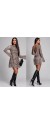 Φόρεμα mini με ντραπέ στην πλάτη animal print μπεζ