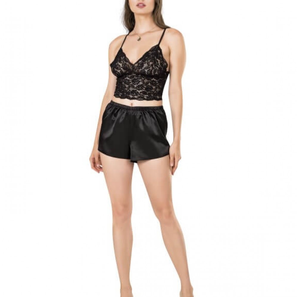 Σετ bralette με satin σορτς “AMANDA” 